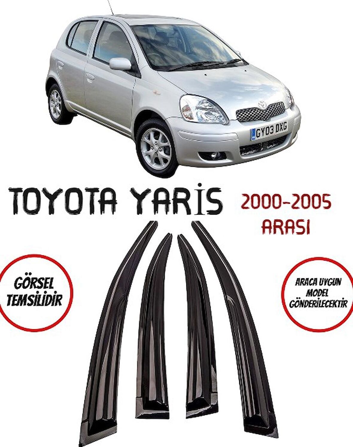 Balp Toyota Yaris Cam Rüzgarlığı 4lü 2000-2005 Arası