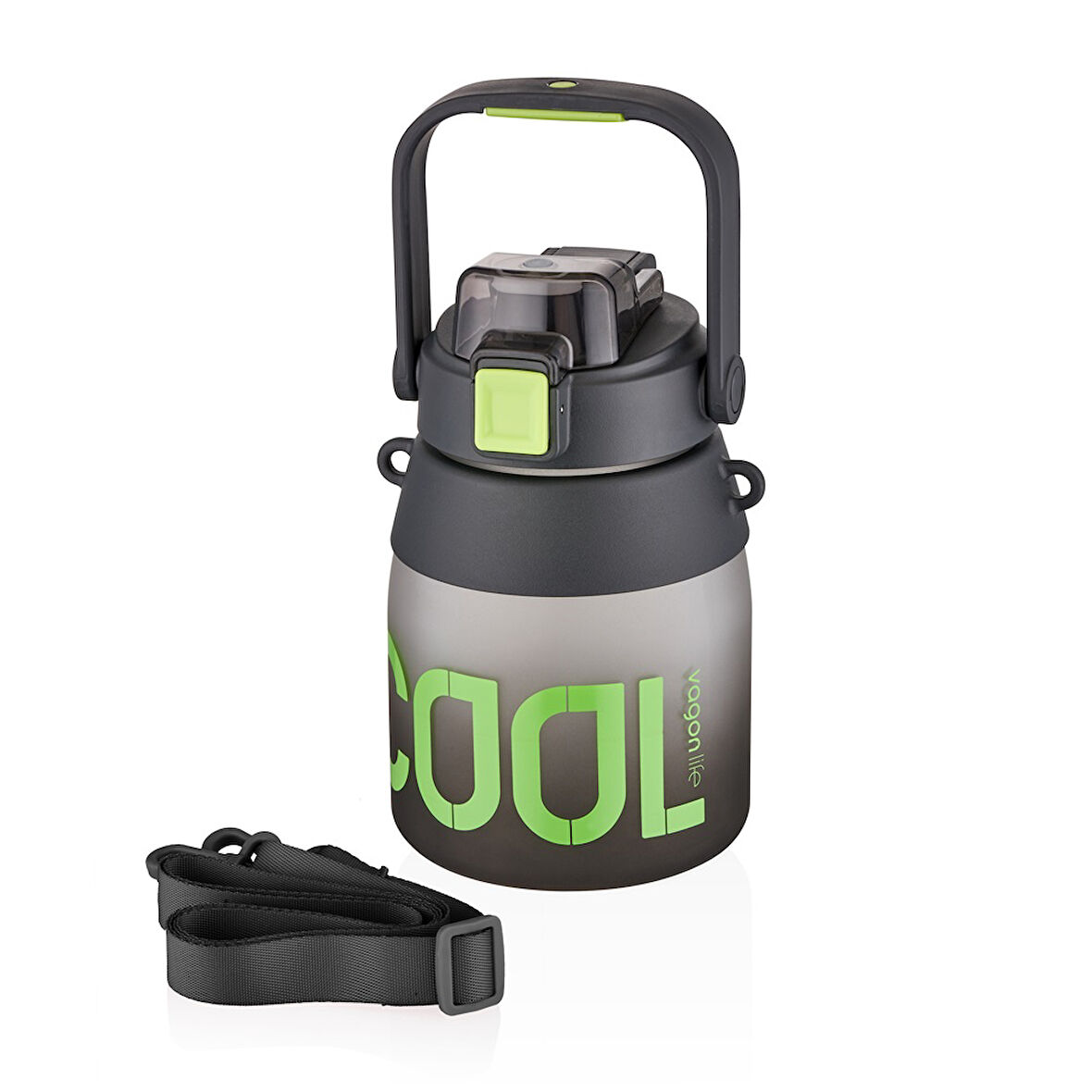 Vagonlife VGN6275 1000ml Siyah Pipetli Askılı Matara
