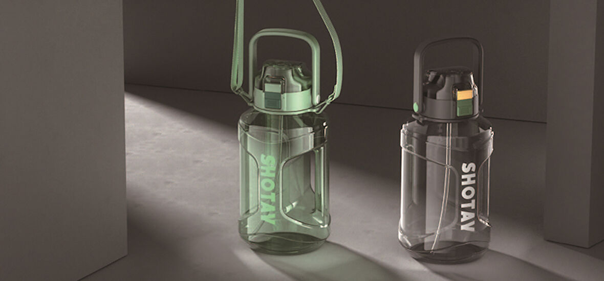 SHOTAY MATARA POLICARBON PİPETLİ 2000 ML 2 KARIŞIK RENK-DESEN ST-6269 - 1 ADET