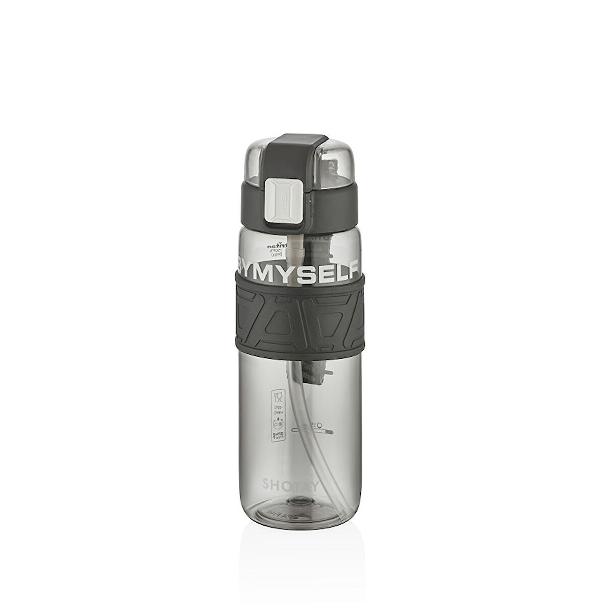 Shotay ST-7224 750ml Siyah Pipetli Tritan Matara