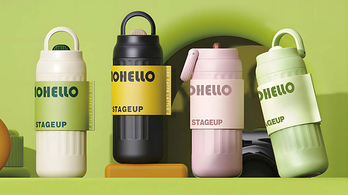 SHOTAY MATARA PASLANMAZ ÇELİK  460 ML 4 KARIŞIK RENK-DESEN ST-8097 - 1 ADET