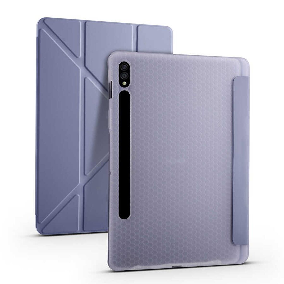 Galaxy Tab S7 Plus T970 Uyumlu Kalemlikli Premium Standlı Katlanabilir Uyku Modu Özellikli Tablet Kılıfı