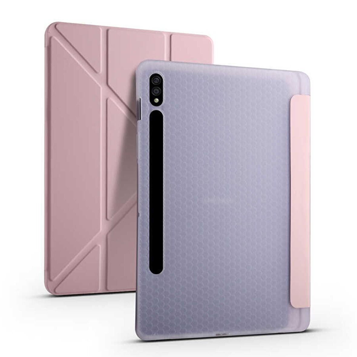 Galaxy Tab S7 Plus T970 Uyumlu Kalemlikli Premium Standlı Katlanabilir Uyku Modu Özellikli Tablet Kılıfı