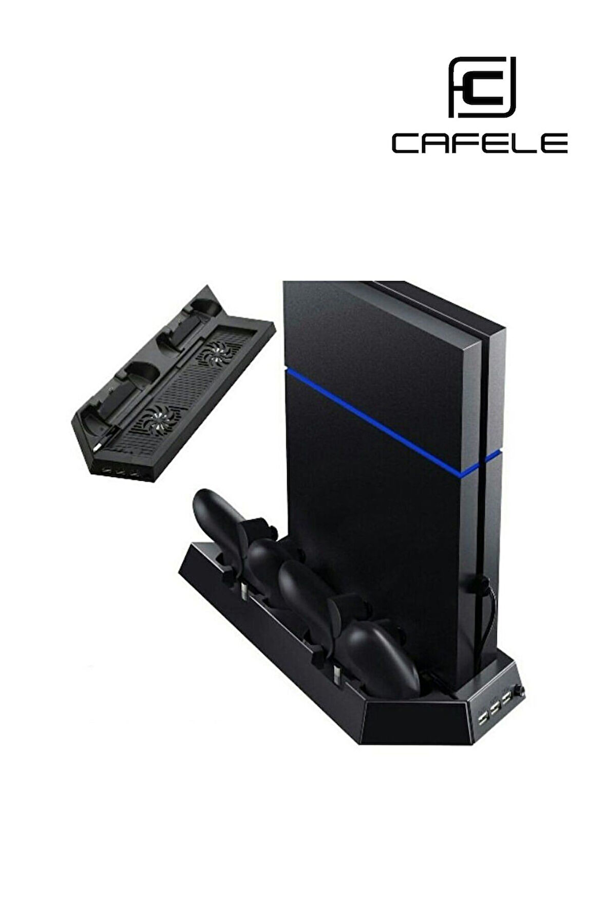 Ps4 Fat-ps4 Slim-ps4 Pro Joystick Kol Şarjlı Multifonksiyonel Fanlı Dikey Stand