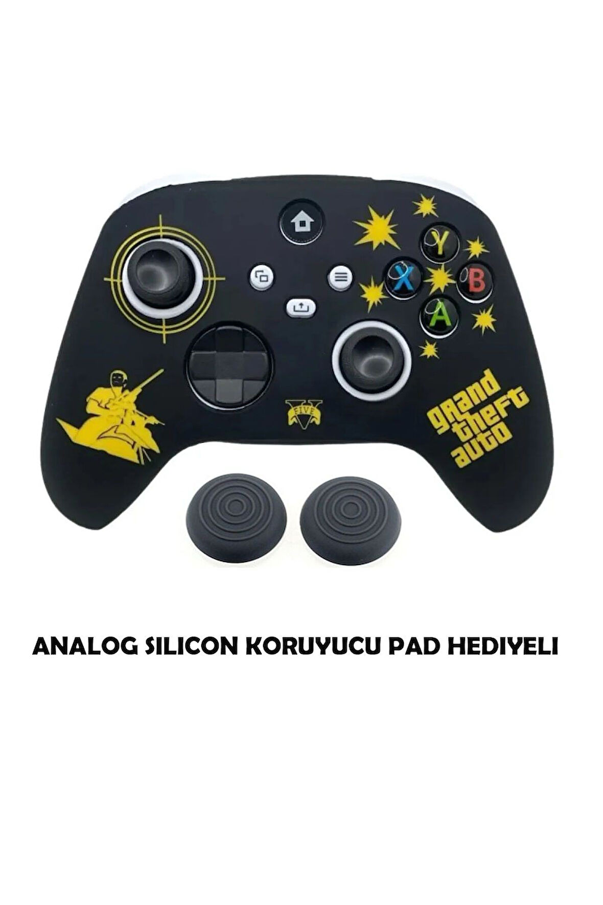 Xbox Series S/seris X 9.nesil Uyumlu Desenli Oyuncu Kolu Silikon Kılıf +Analog Silikon