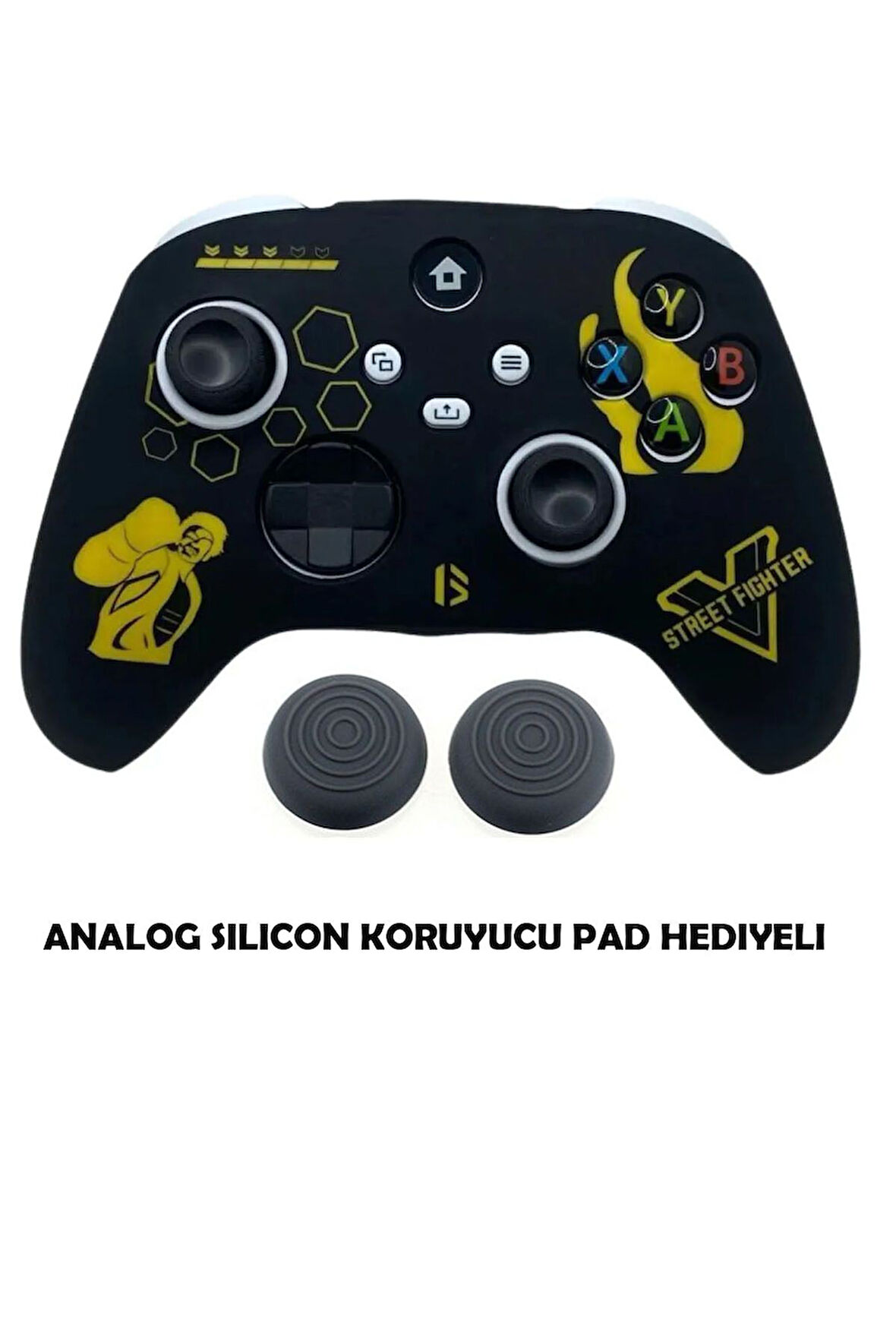 Xbox Series S/seris X 9.nesil Uyumlu Desenli Oyuncu Kolu Silikon Kılıf +Analog Silikon
