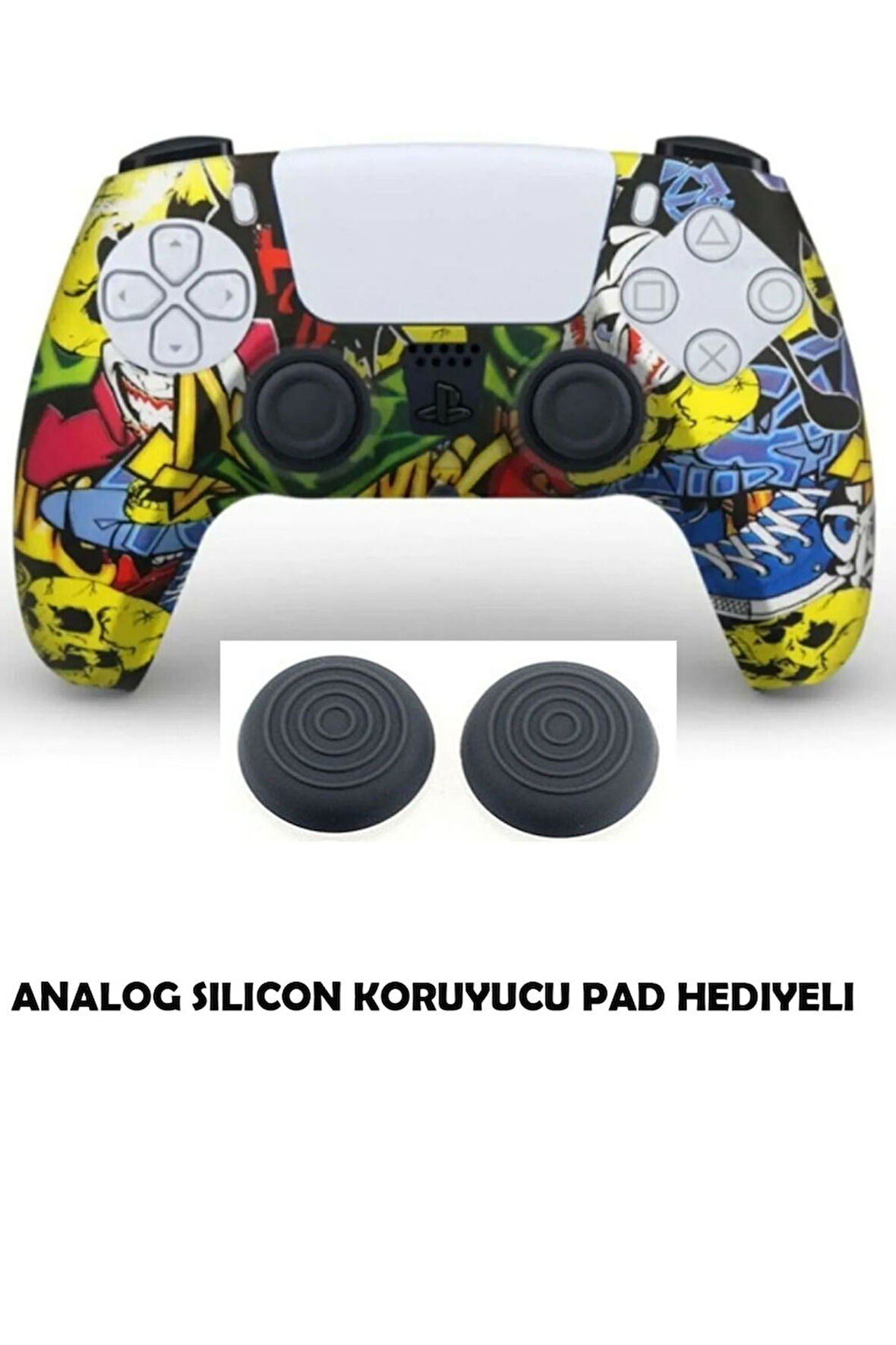 PS5 Dualsense Koruyucu Silikon Kılıf + Analog Silikon Koruyucu