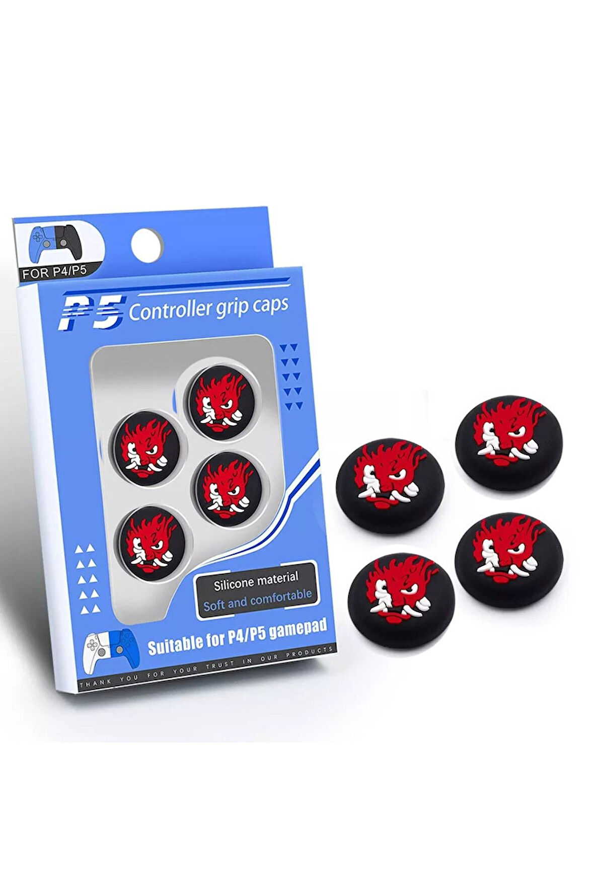 Cyberpunk Samurai Desenli Xbox Ps4 - Ps5 - Xbox S - Xbox X Uyumlu Analog Koruyucu