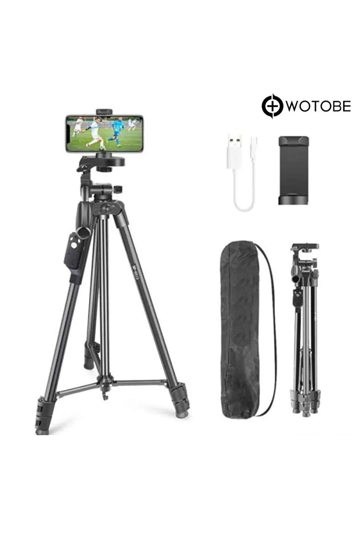 Bluetooth Kumandalı Ayarlanabilir Android iOS Kamera Uyumlu Tutucu Çanta Sabitleyici Tripod