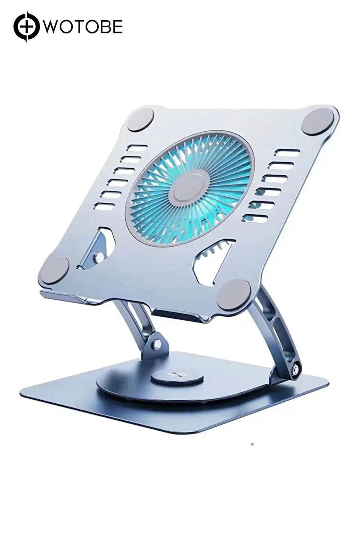 Ayarlanabilir Metal Laptop Standı Fanlı Notebook Tutucu Alüminyum Macbook Yükseltici