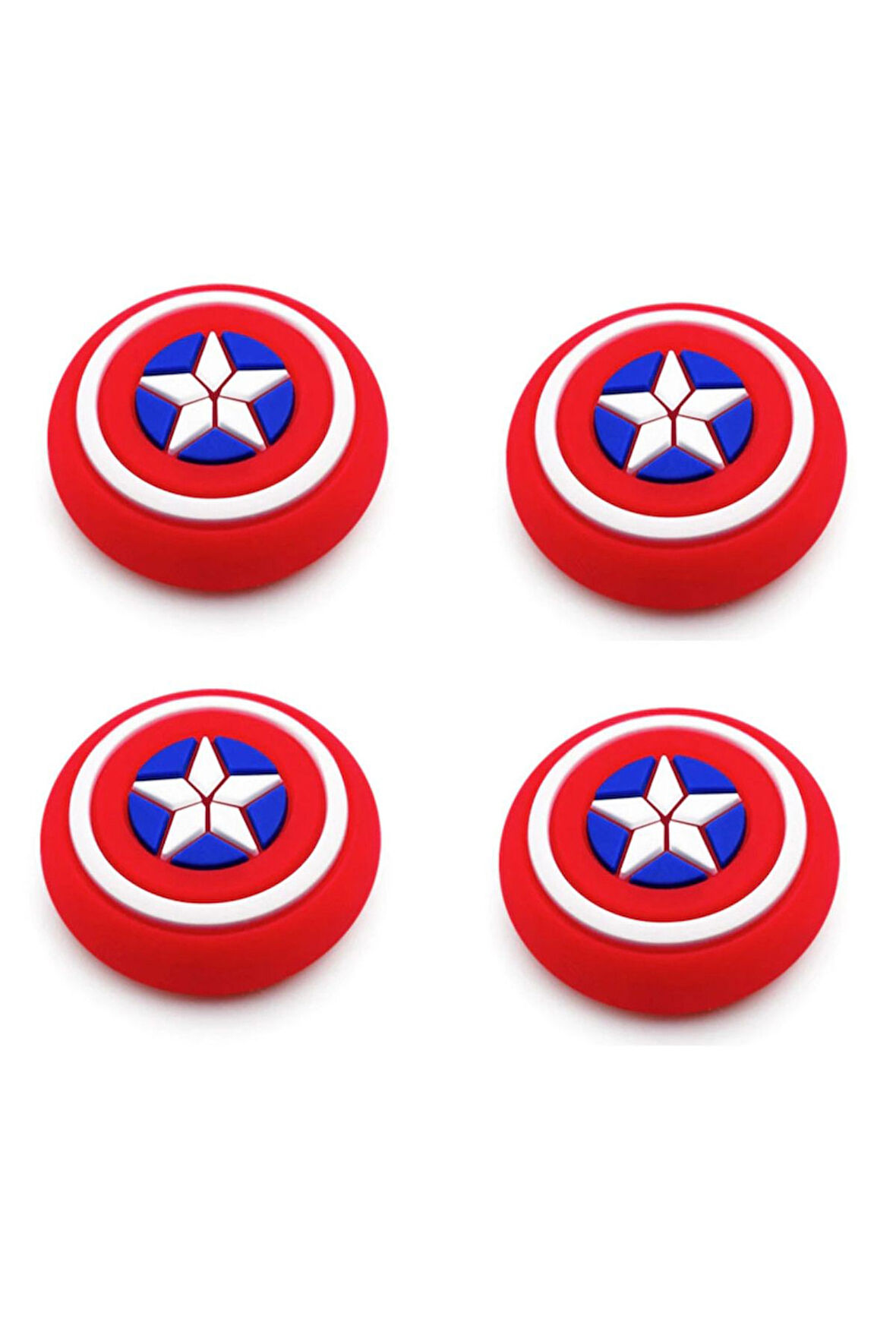 Desenli Sony Ps5/ps4/ps3 Analog Koruyucu Silikon Pad-kaptan Amerika