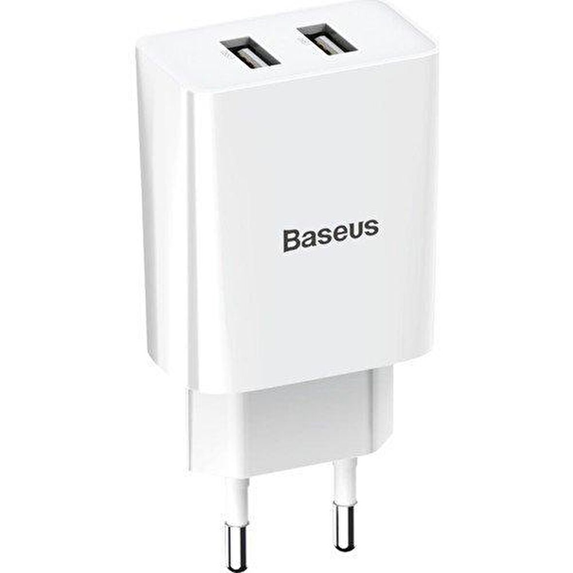 Baseus Speed Mini Dual Micro USB Hızlı Şarj Aleti Beyaz