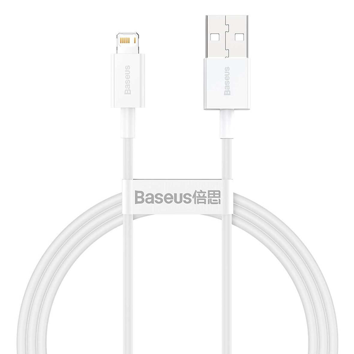 Baseus Superior Series USB to Lightning iPhone Hızlı Şarj Kablosu 1 metre 2.4A BEYAZ