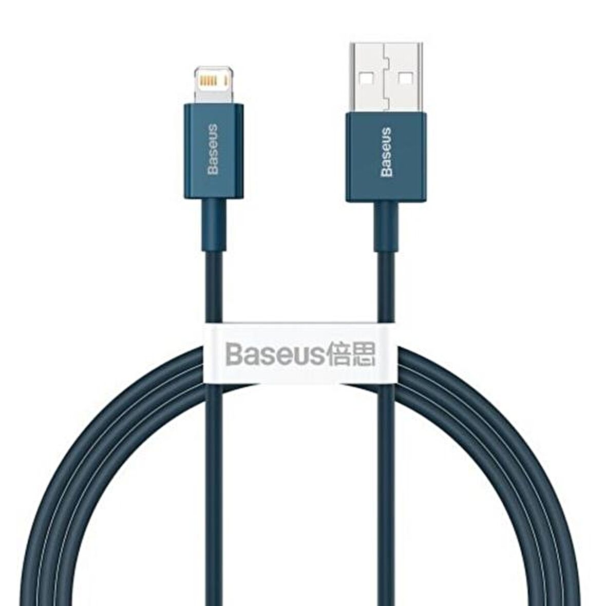 Baseus Superior Series USB to Lightning iPhone Hızlı Şarj Kablosu 1 metre 2.4A MAVİ