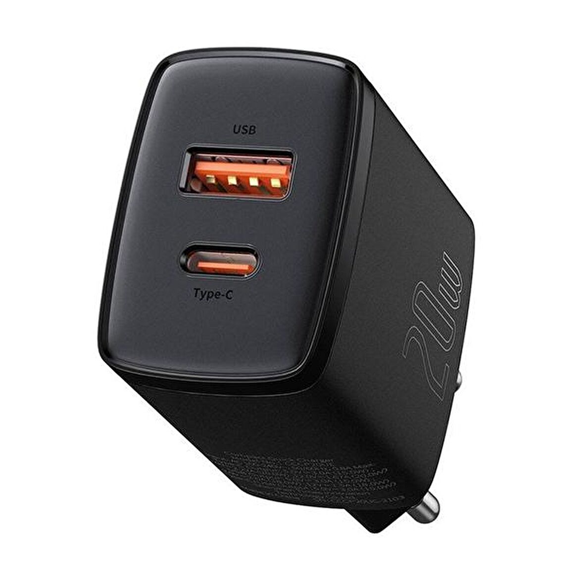 Baseus Super Type-C 20 Watt Hızlı Şarj Aleti Siyah