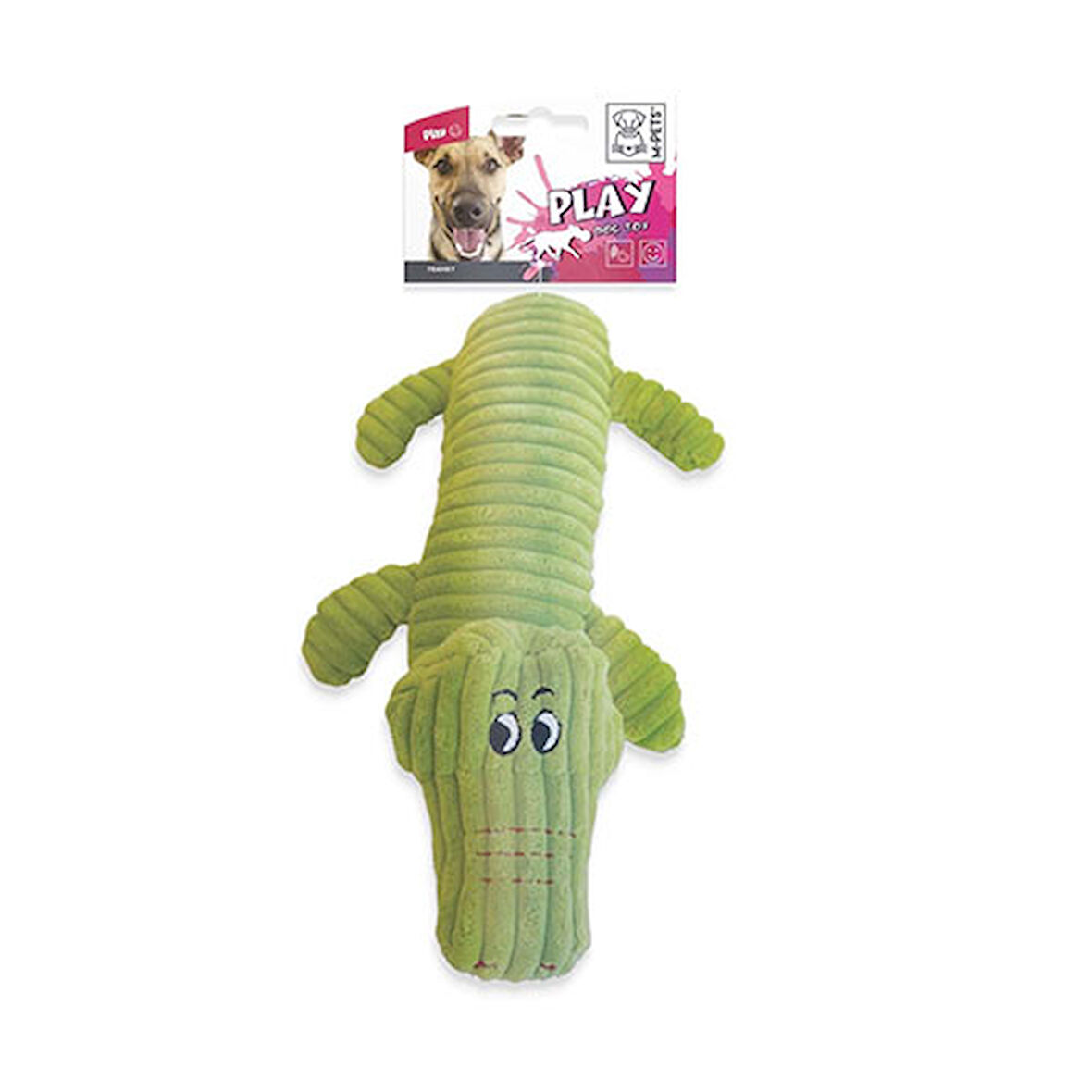 M-Pets Peluş Timsah Köpek Oyuncağı Yeşil 32x17x9 Cm 