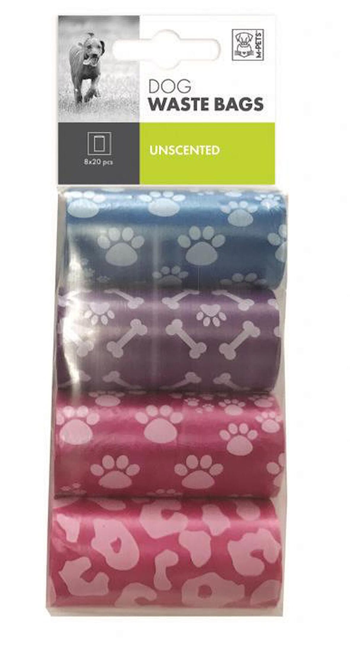 M-PETS DIŞKI TOPLAMA POŞETİ MİX COLOR 8X20PCS