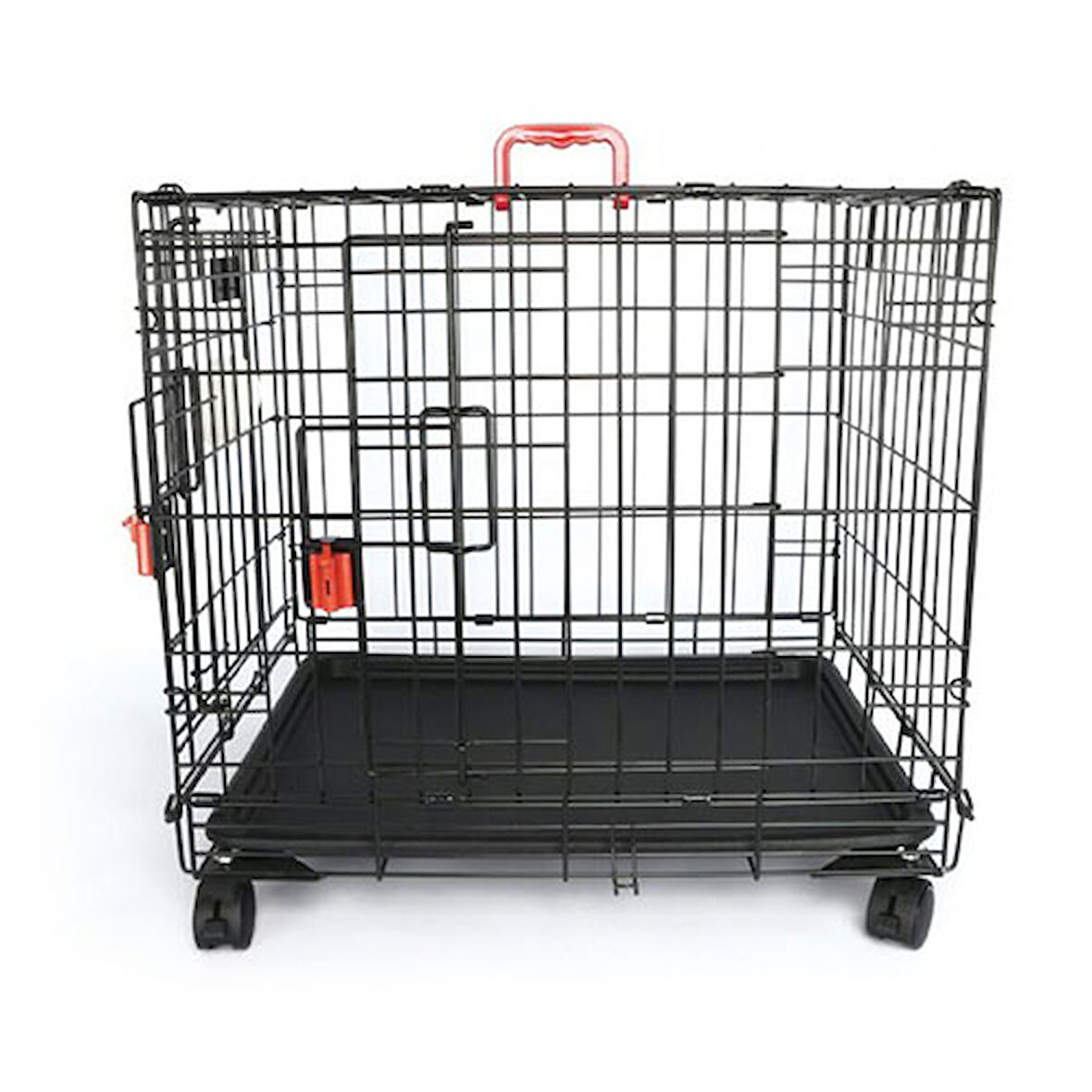M-Pets Voyager Tekerlekli 2 Kapılı Köpek Kafesi Small Siyah 61x46x48 Cm 
