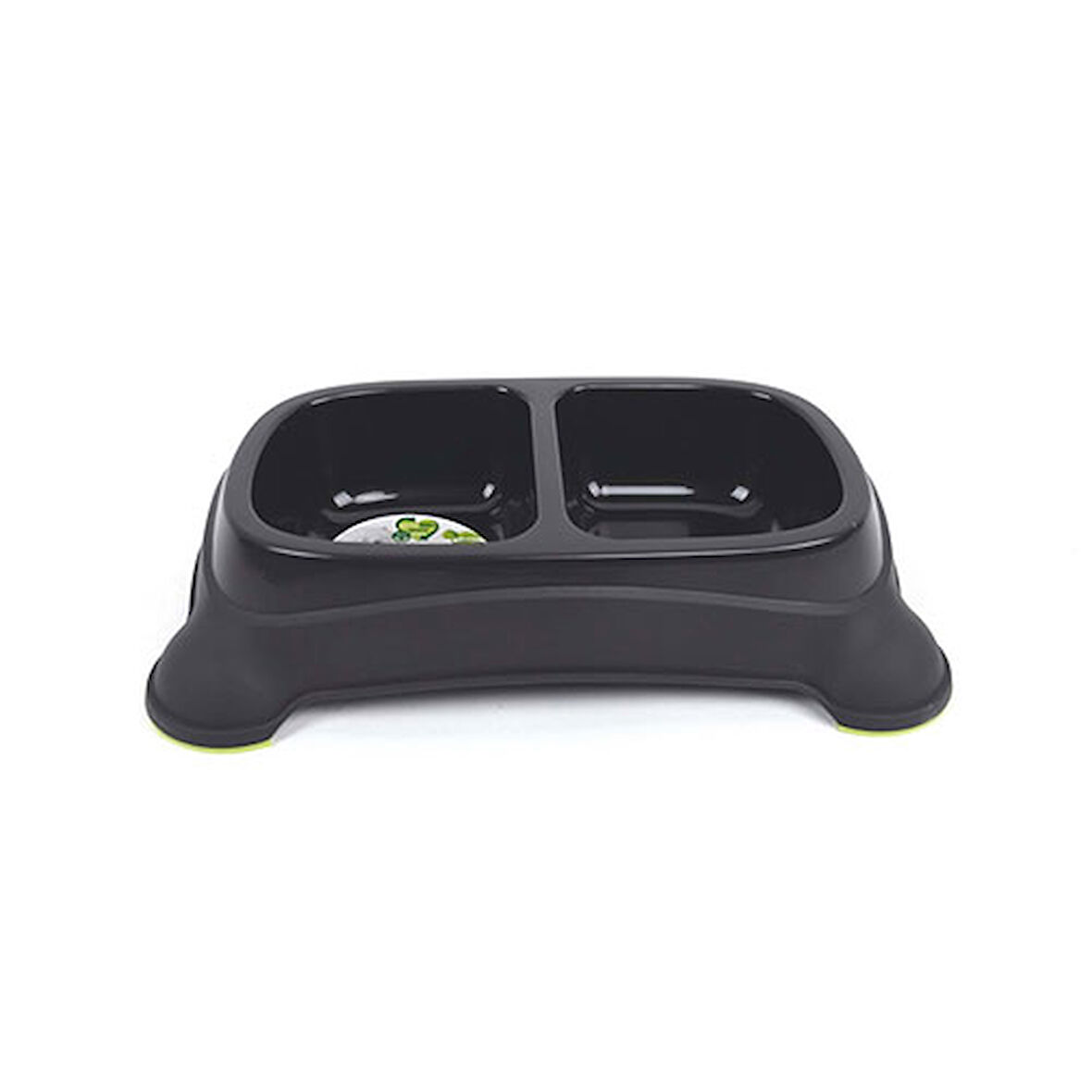 M-Pets Eco Double İkili Plastik Kedi ve Köpek Mama ve Su Kabı Siyah 2x400 Ml 