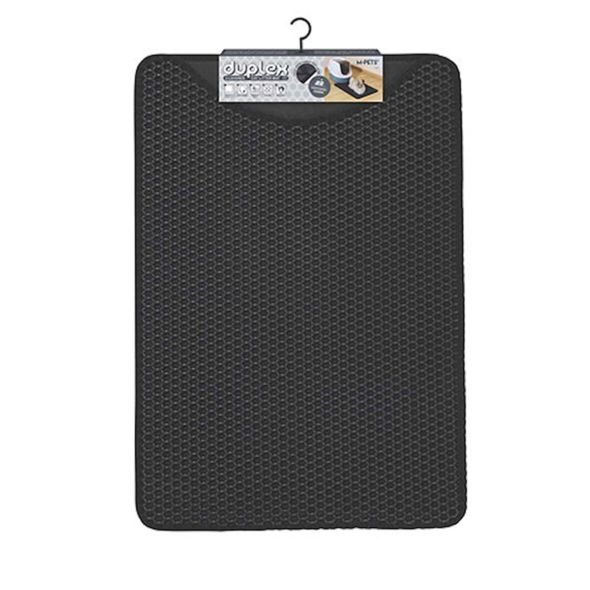 M-Pets Duplex Elekli Kedi Kumu Paspası Siyah 45x65 Cm 