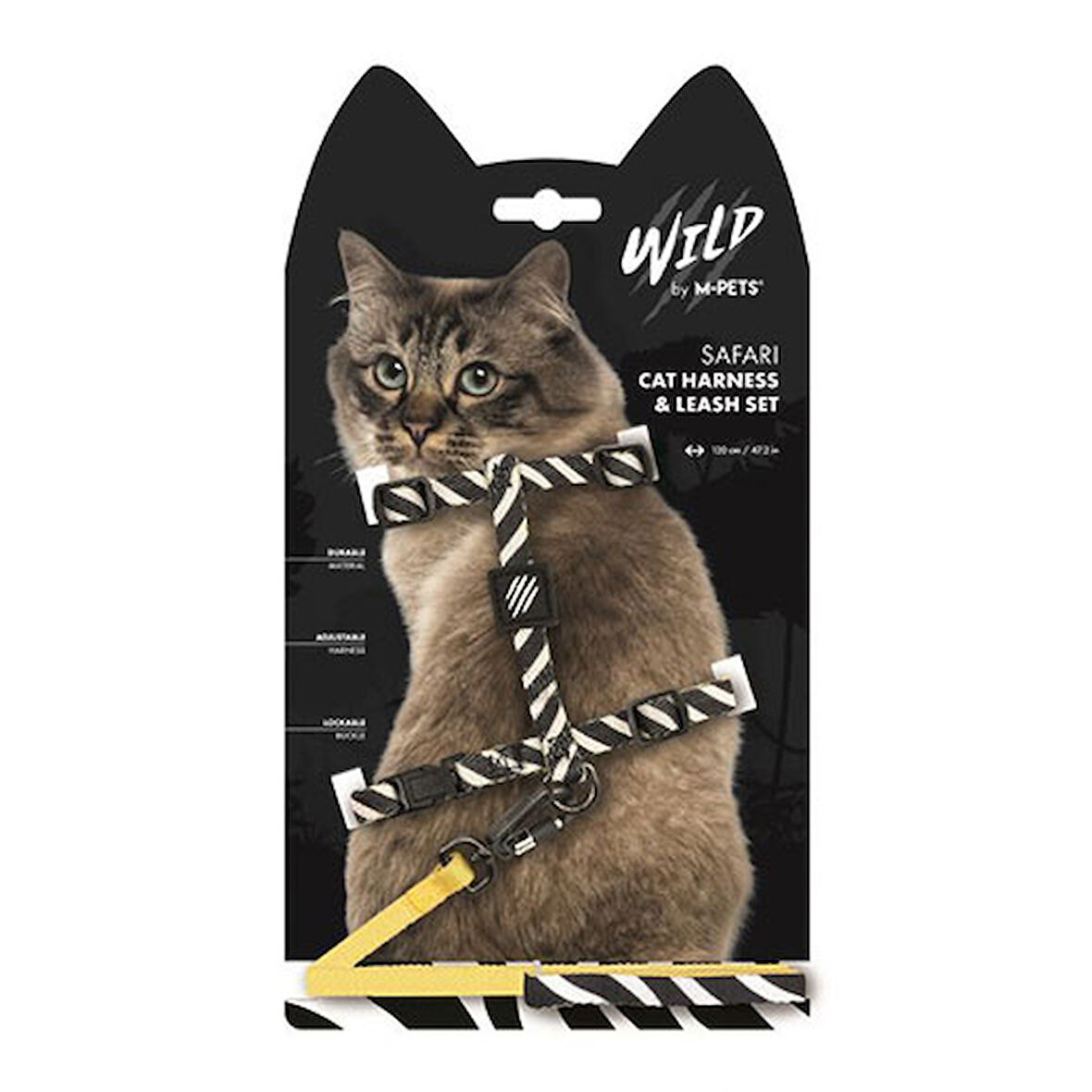 M-Pets Wild Safari Kedi Göğüs Tasması 120 Cm 