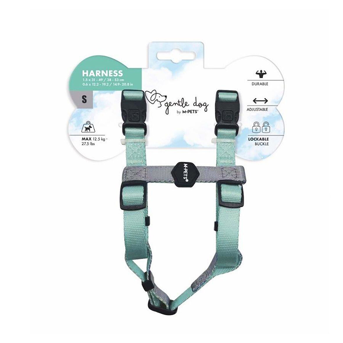 M-Pets Gentle Köpek Göğüs Tasması Yeşil S