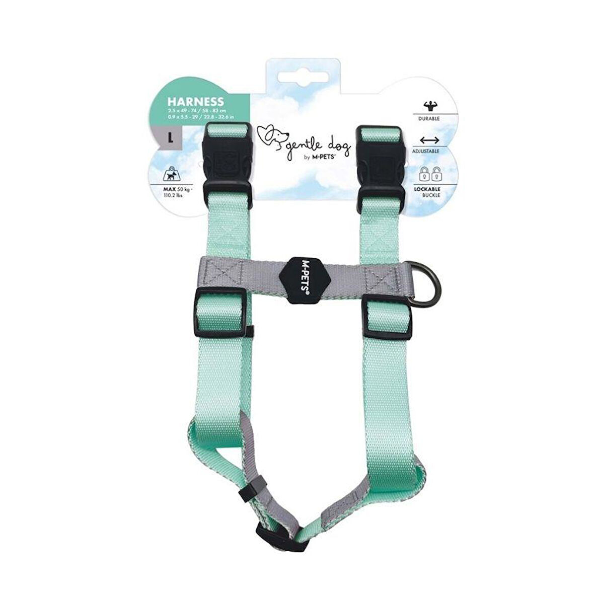 M-Pets Gentle Köpek Göğüs Tasması Yeşil L