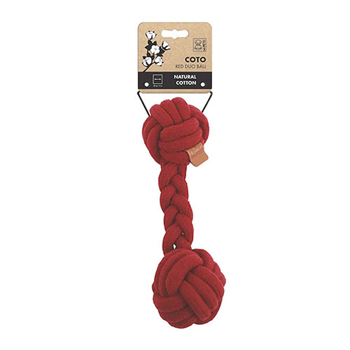M-Pets Coto Red Duo Ball Örgü Köpek Oyuncağı 28 Cm 