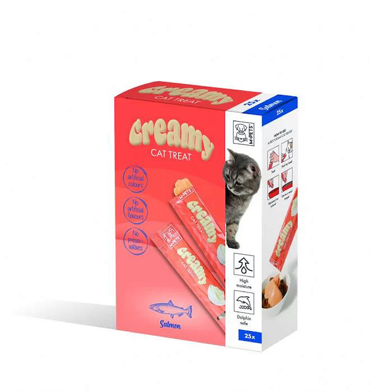 M-Pets Somon Balıklı ve Biftekli Sıvı Kedi Ödülü 25x15 gr