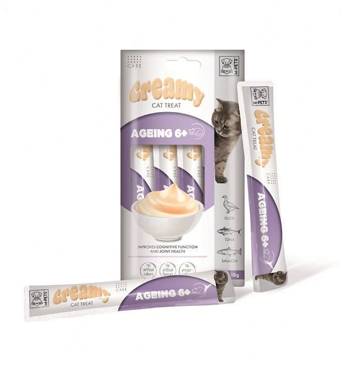 M-Pets Ageing 6+ Fonksiyonel Creamy Kedi Ödülü 4X15 gr