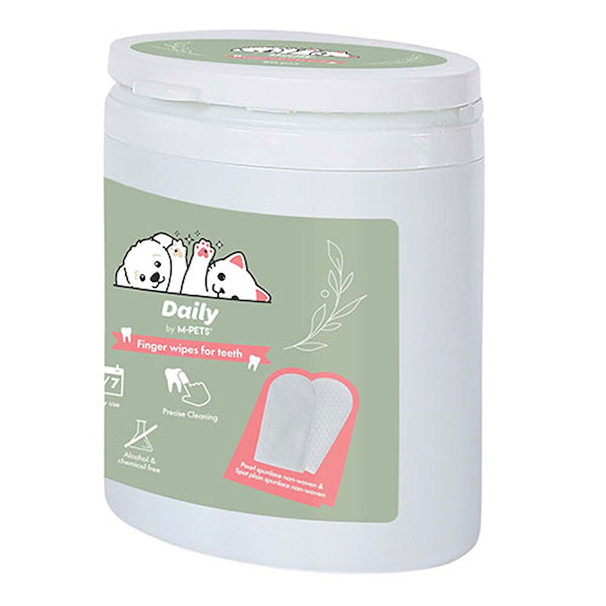 M-Pets Kedi ve Köpek Diş Temizliği İçin Parmak Pedi 50'li 