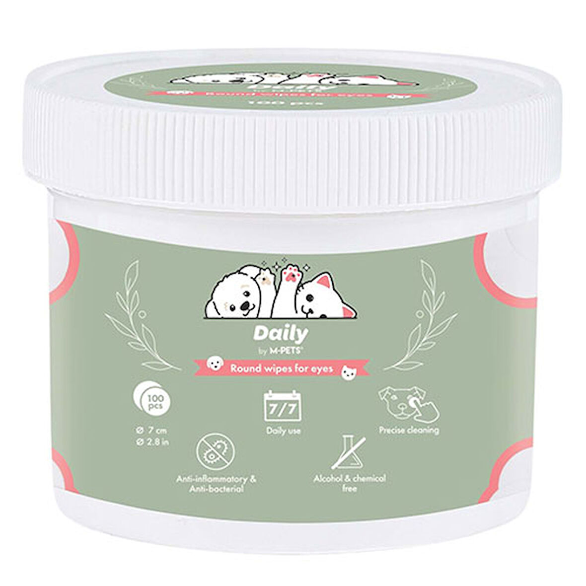 M-Pets Kedi ve Köpek Göz Çevresi Temizliği Pedi 100'lü 