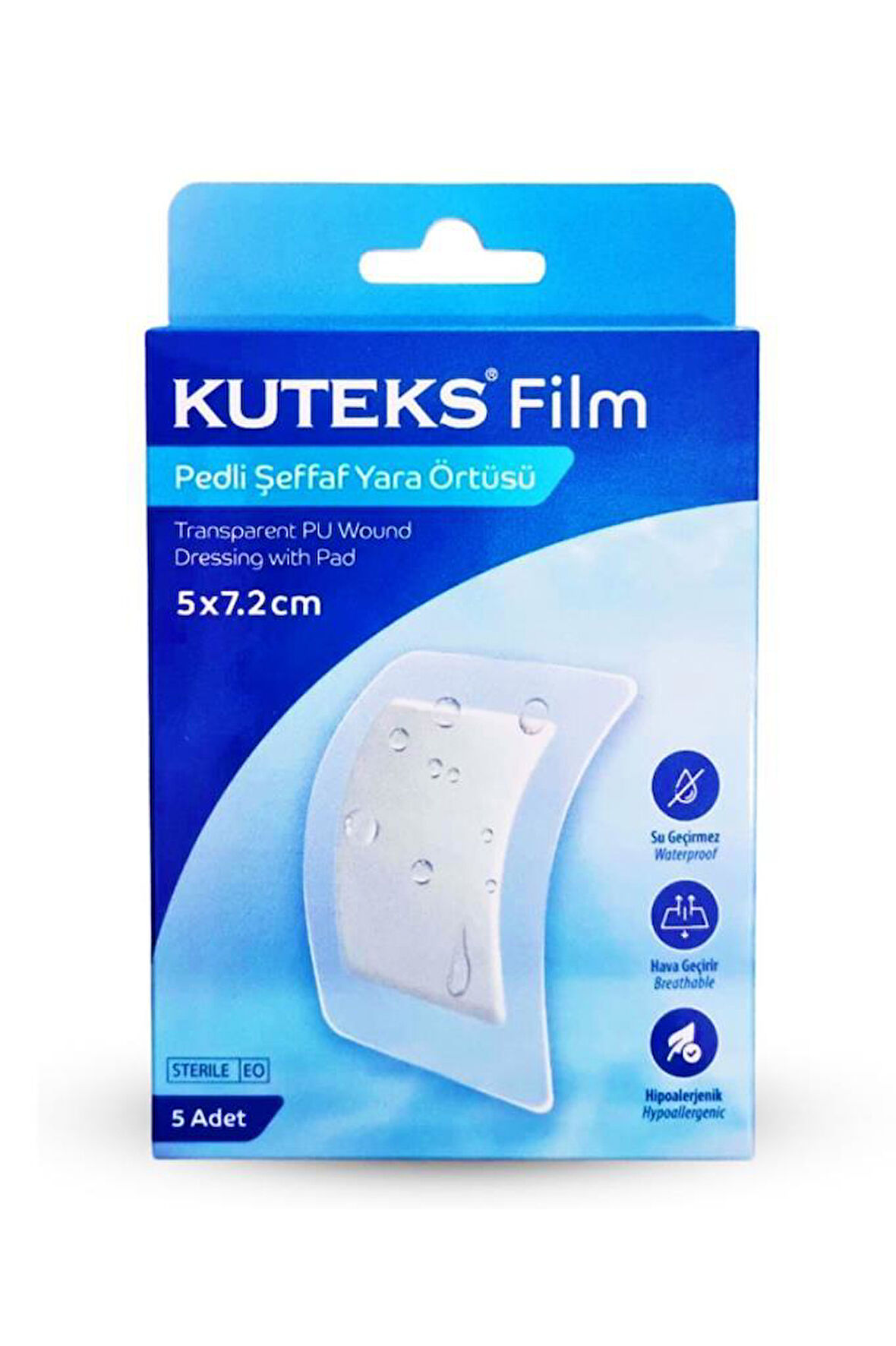 Kuteks Film Pedli Şeffaf Yara Örtüsü 5x7,2 cm 5li Kutu