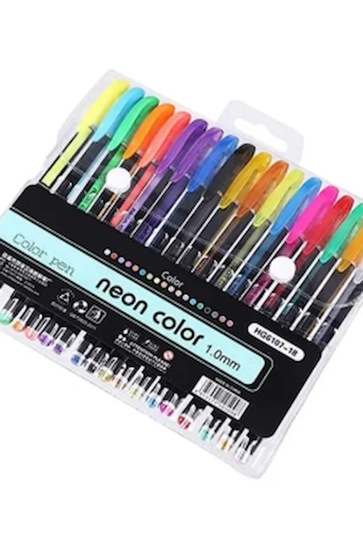 Zuixua Jel Kalem Neon Color Pen Yazı Çizim ve İşaretleme Kalemi 18 Renk