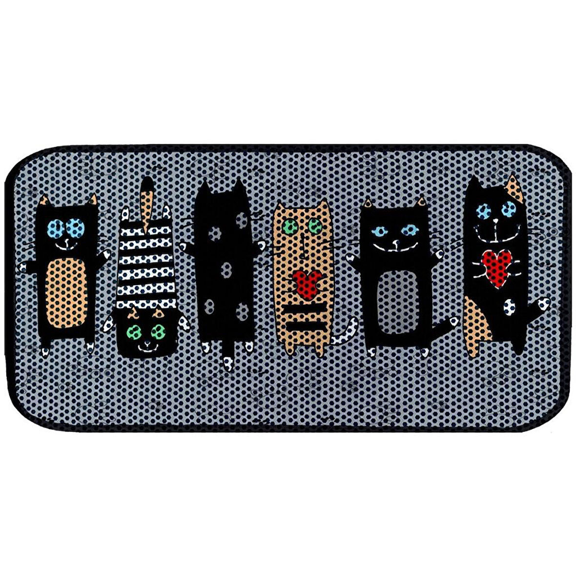 Aktunç Elekli Tuvalet Desenli Önü Kedi Kumu Paspası 60X120 cm DESEN 1