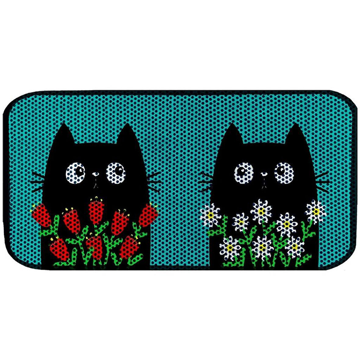 Aktunç Elekli Tuvalet Desenli Önü Kedi Kumu Paspası 60X120 cm DESEN 7