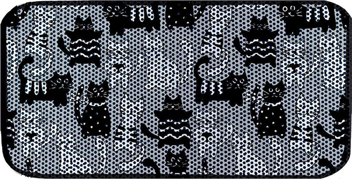 Aktunç Elekli Tuvalet Desenli Önü Kedi Kumu Paspası 60X120 cm DESEN 8