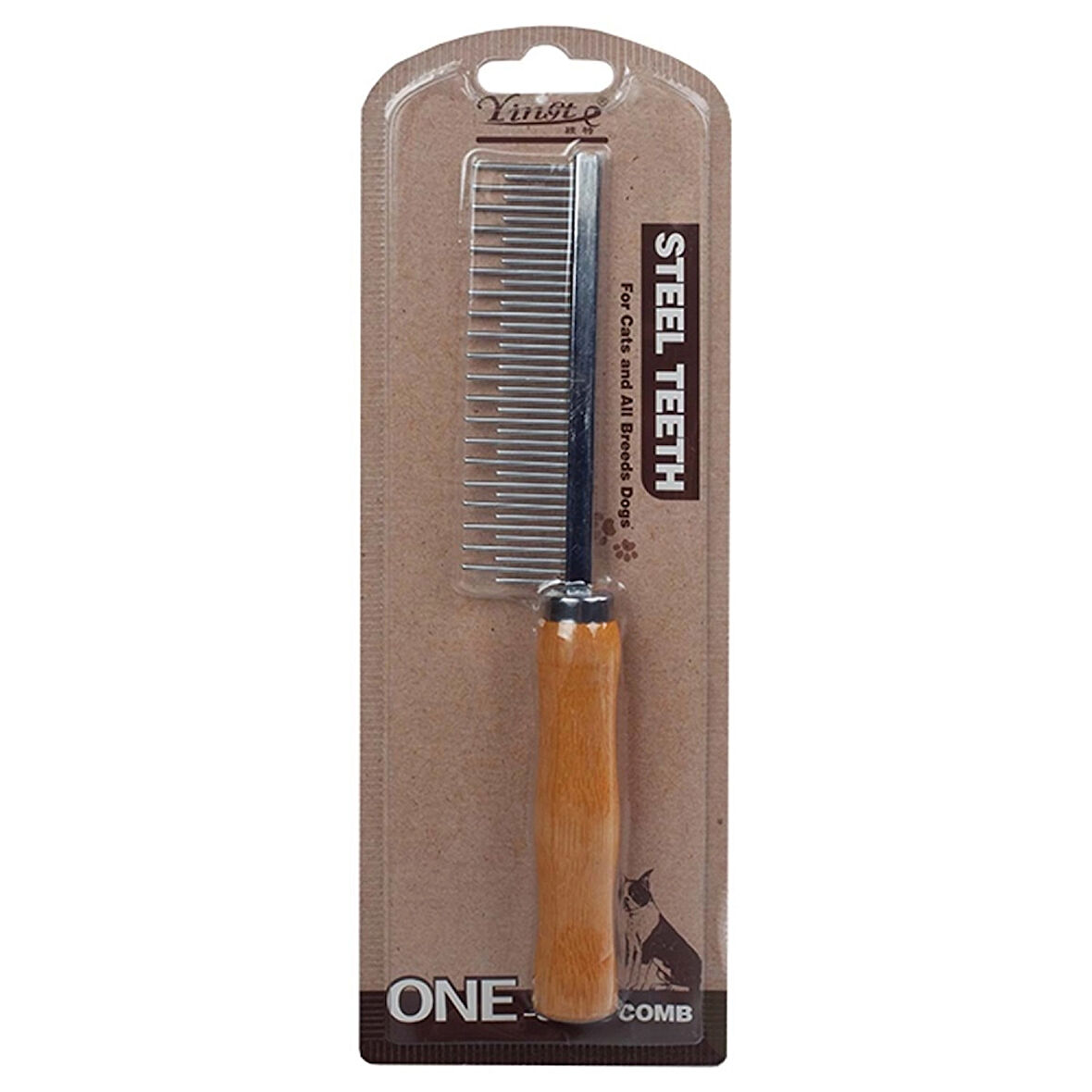 Evcil Hayvan Tüy Bakım Tarağı, Sık Dişli Tek Taraflı Tarak 90505