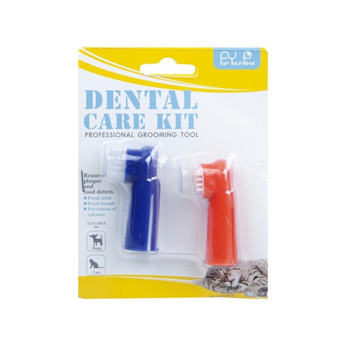 Orijin Pet Kedi Köpek Parmak Diş Fırçası 2'li Set