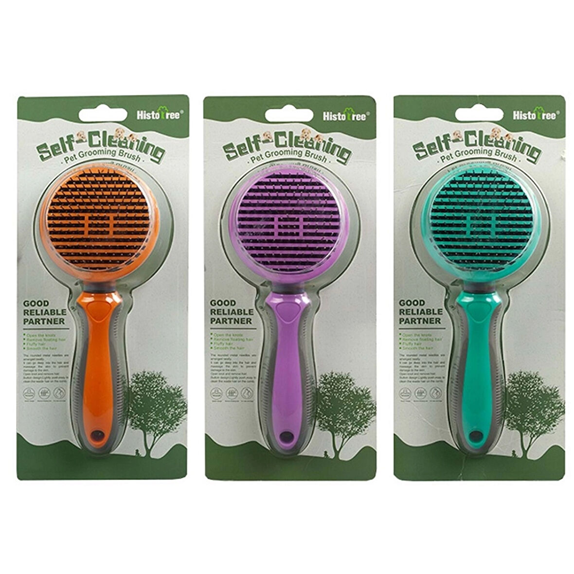 Sustalı Yuvarlak Fırça Kalın Tel 92257: Köpek Kedi Tüy Toplama ve Düğüm Açma Tarağı