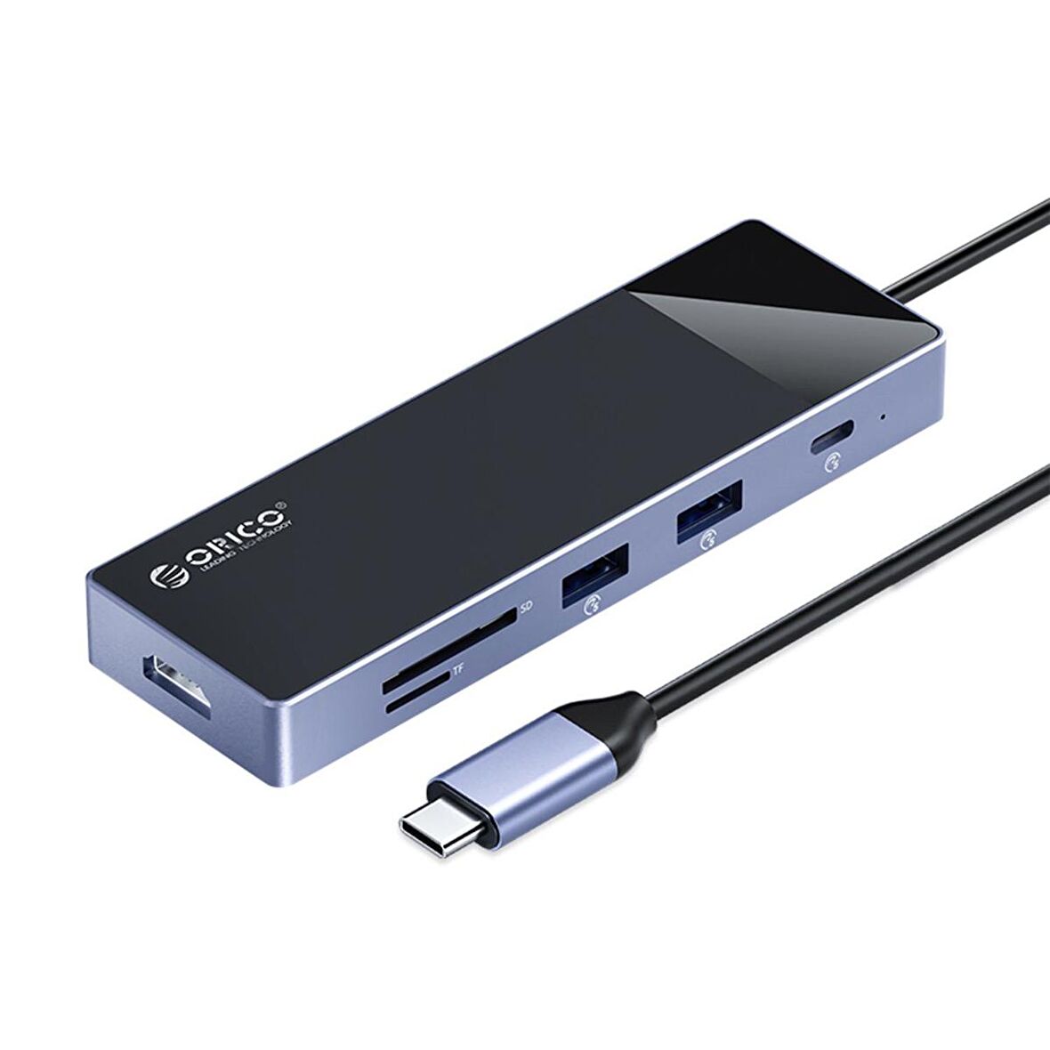 ORICO Type-C PD100W 4K 30Hz HDMI SD TF 5Gbps Type-C 4 USB-A Portlu Hub Çoklayıcı