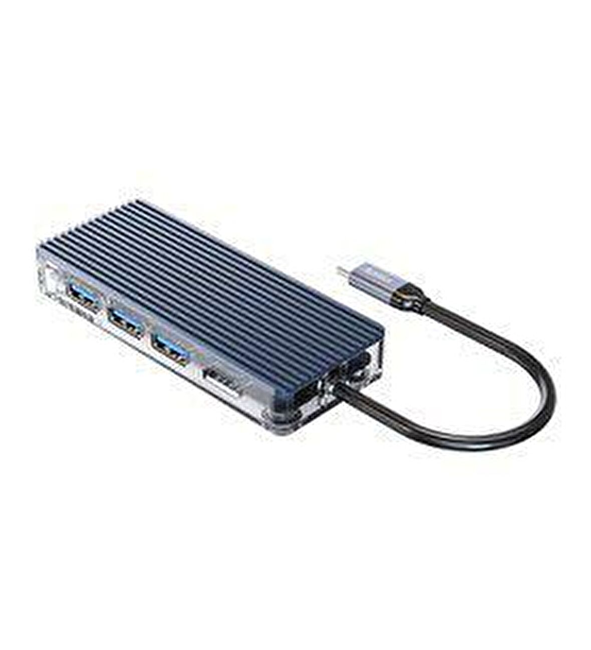 Orico 8 Portlu USB 3.0 100W RJ45 1000Mbps HDMI TF/SD Kart Okuyucu Çoklayıcı Gri