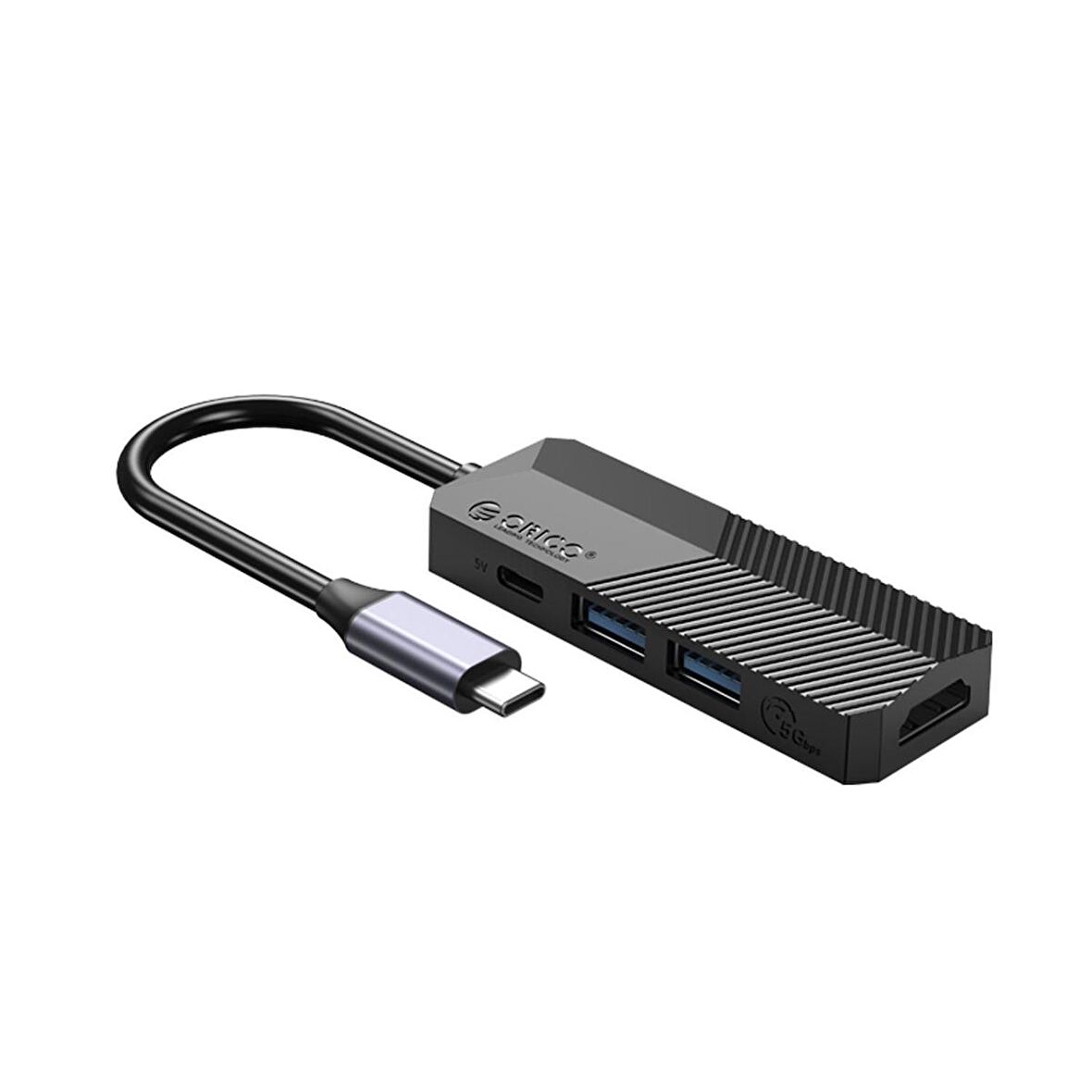 ORICO Type-C Bağlantılı 2 USB Portlu 4K@30Hz HDMI Docking Station Siyah