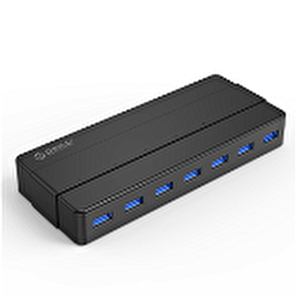 Orico 7 Portlu USB3.0 SuperSpeed 12V Güç Adaptörlü Çoklayıcı HUB,  Siyah, 100 cm, H7928-U3-V1