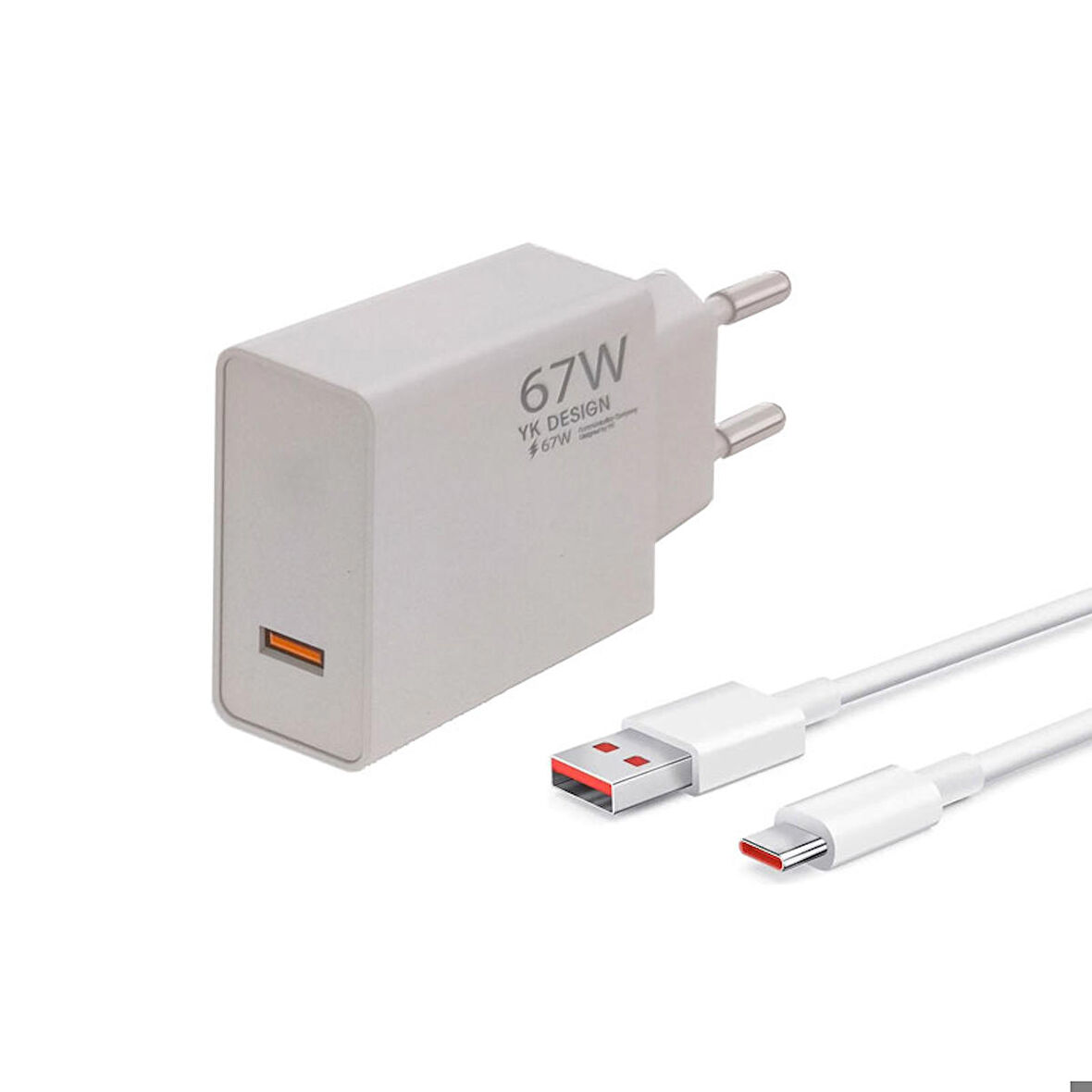 67w hızlı şarj kısa devre ve yüksek voltaj korumalı type c Şarj adaptörü