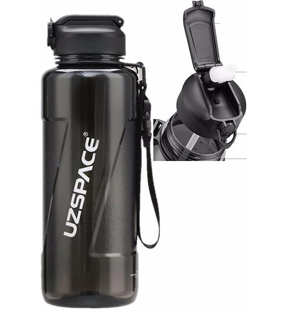 Vagonlife Uzspace 6058 1500 ml Siyah Matara