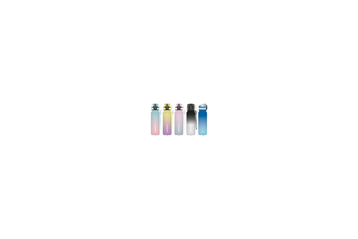 Uzspace 650 Ml Gradient Renk Softtouch Tritan Su Matarası Mint Pink