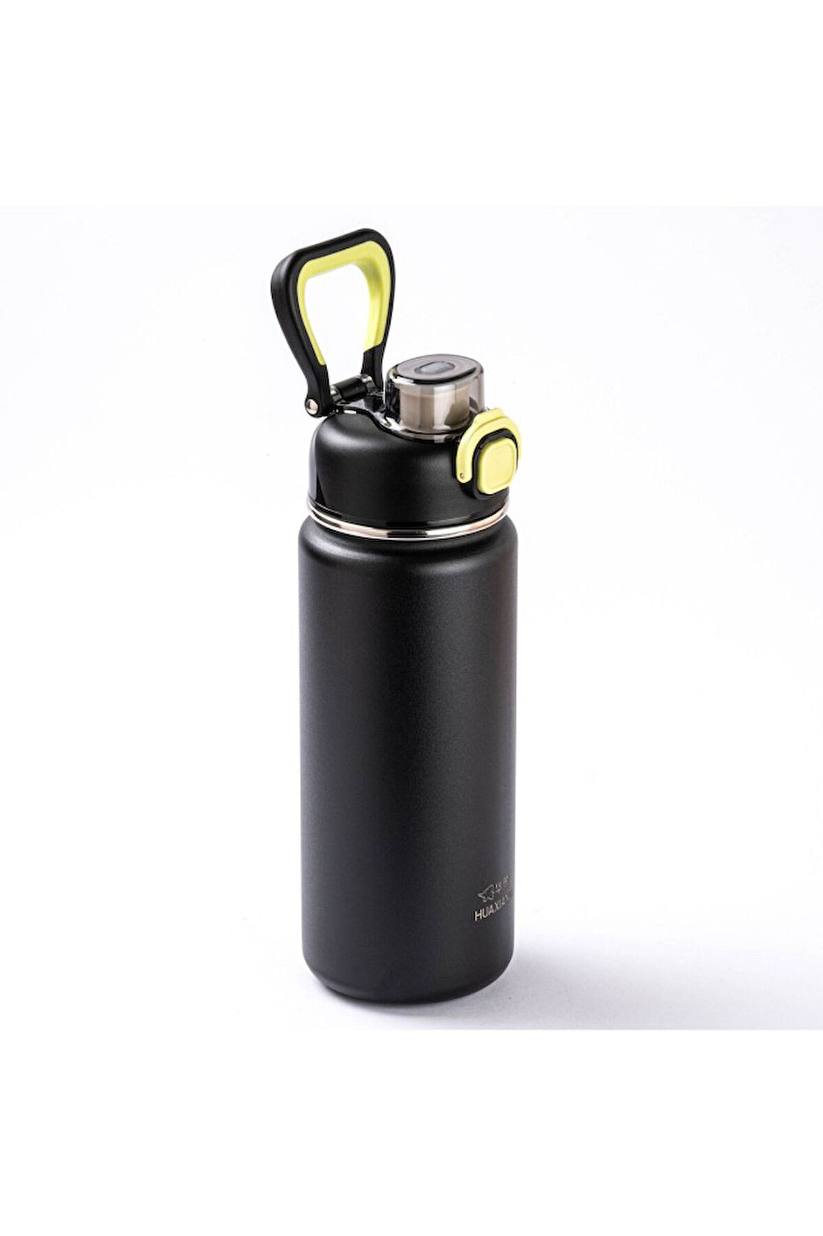 OKADI ÇIKARILABİLİR PİPETLİ SİYAH PASLANMAZ ÇELİK TERMOS 750ML