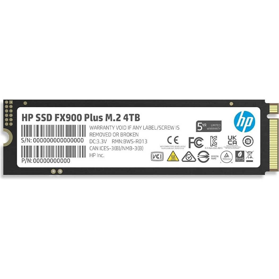 HP FX900 Plus 4TB 7400MB/s-6500MB/s Gen 4X4 PCIe Nvme M.2 SSD 7F619AA (Playstation Uyumlu)