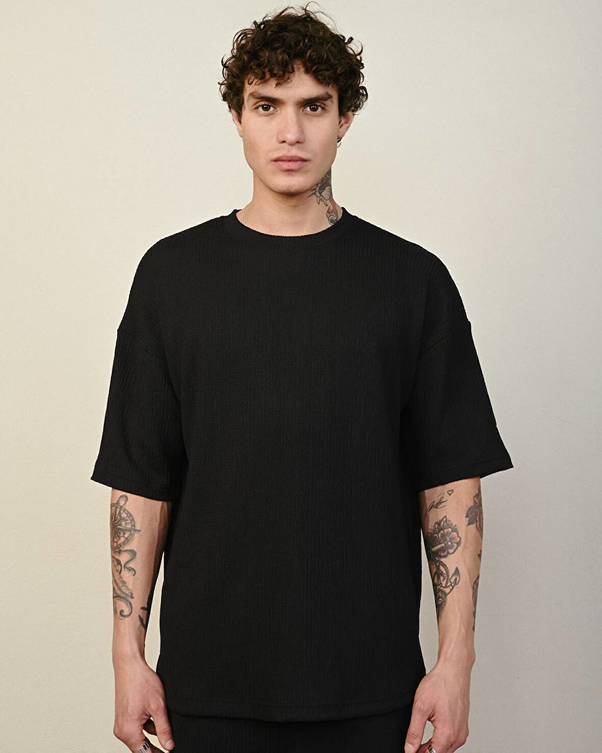 Erkek Krinkıl Oversize T-Shirt